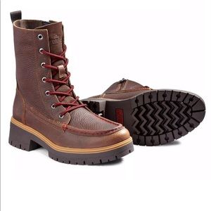 Kodiak Womens Boots Pebble-Grain Leather With Suede Trim New With Box, 8.5